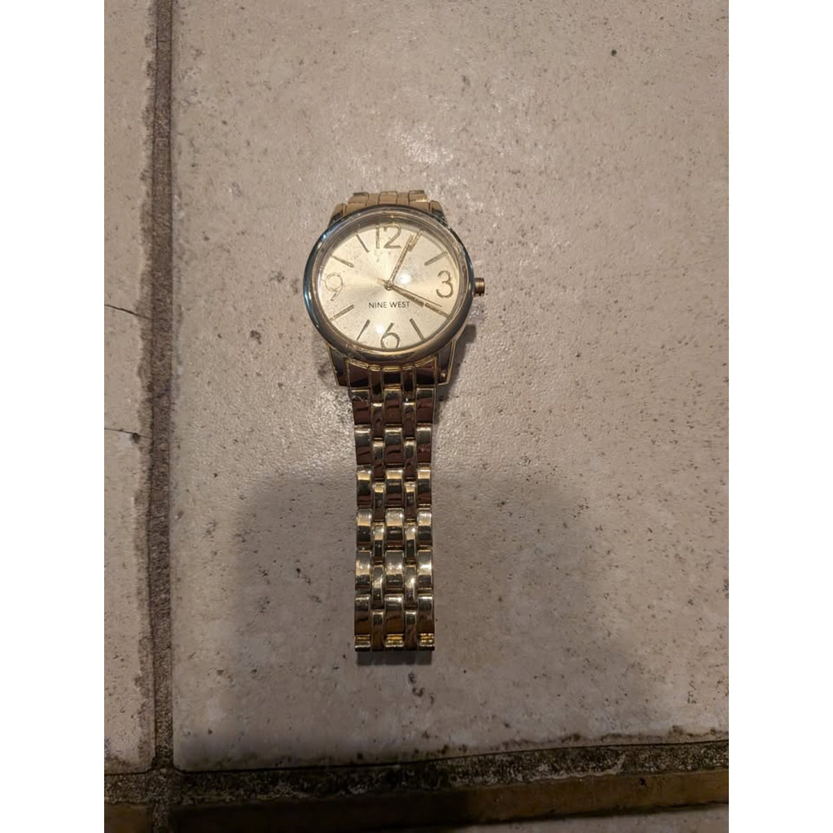 Nine West Champagne Dial Gold-Tone Bracelet Watch NW-1578g