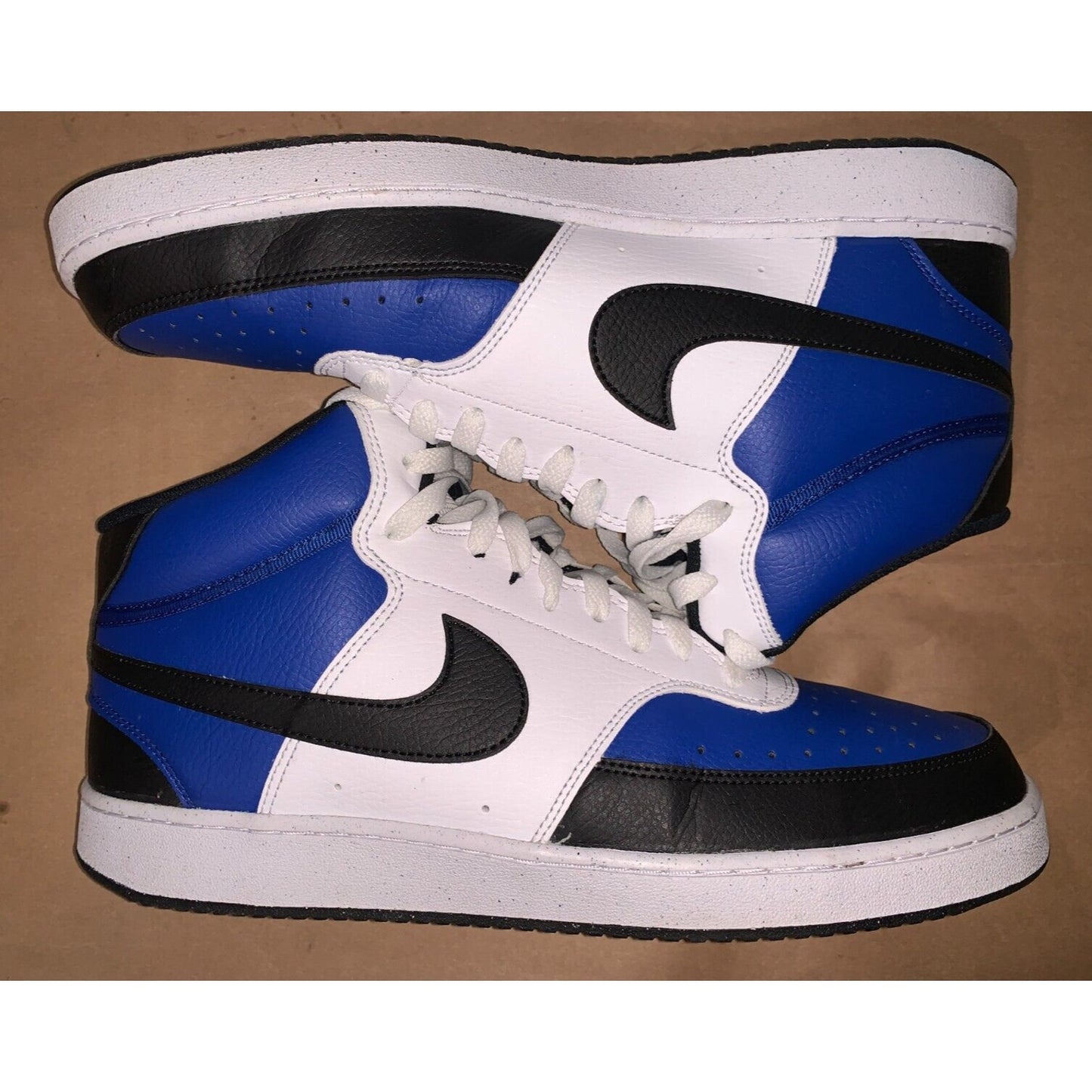 Nike Men's 13M Court Vision Mid Next Nature Game Royal/White/Black FQ8740 480