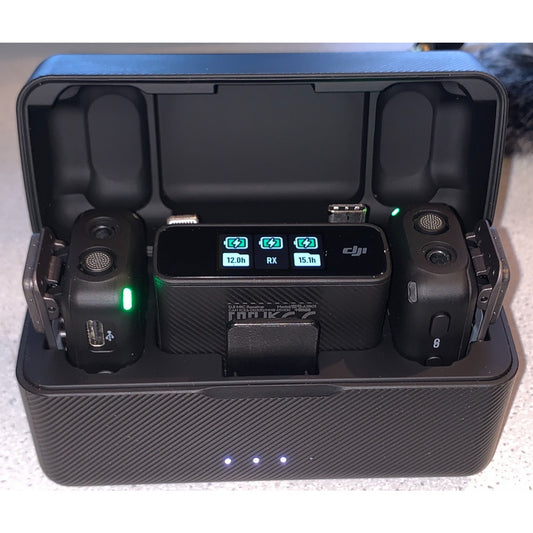 DJI Mic Wireless Microphone ASB01 - Two Mics Receiver & Charging Case