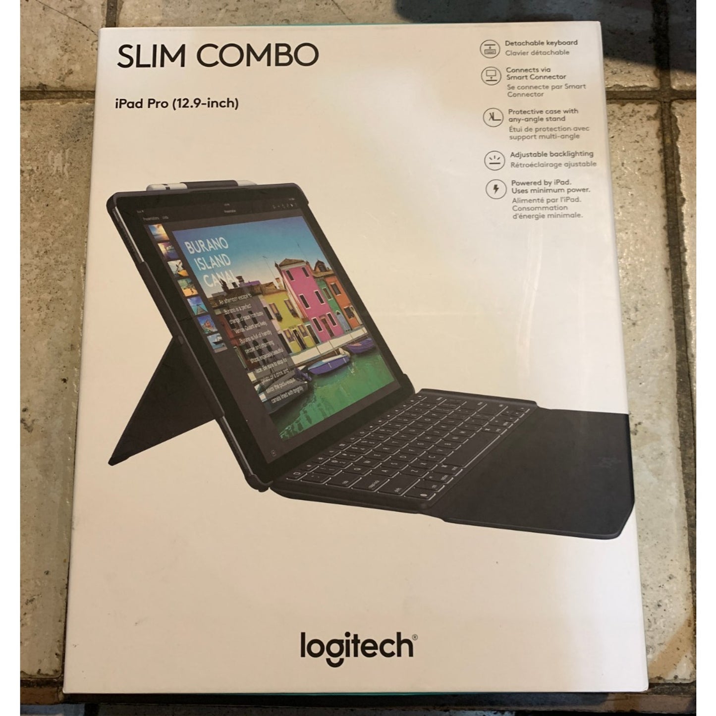Logitech Slim Combo Keyboard Case for Apple iPad Pro 12.9" - Black