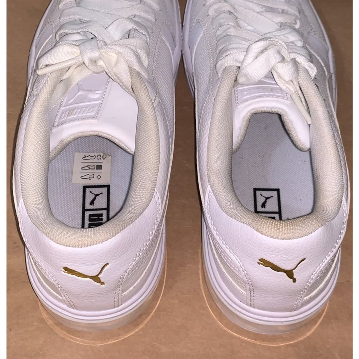 Puma Womens Cali Star 380176-01 White Casual Shoes Sneakers Leather Size 10