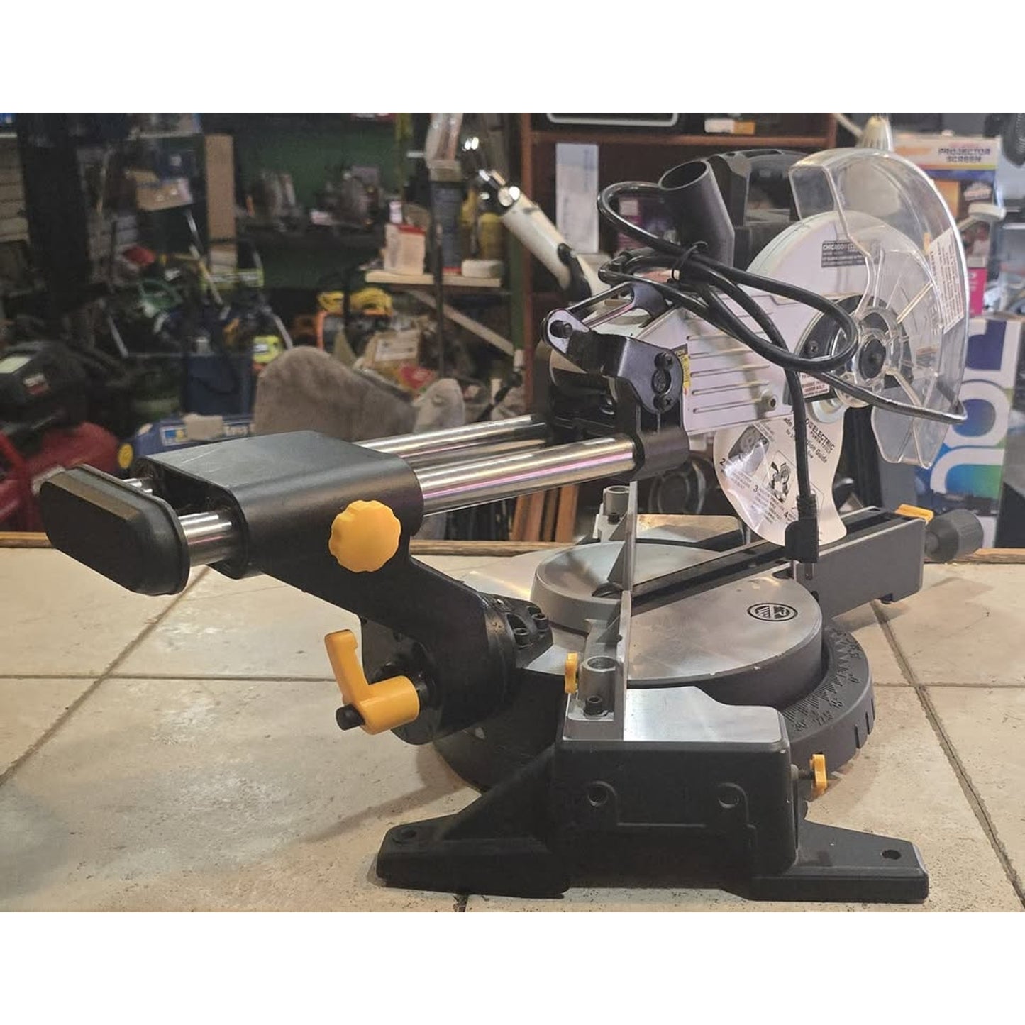 Chicago 10" Sliding Compound Miter Saw Tool w/ Tilting Blade / 61971 /