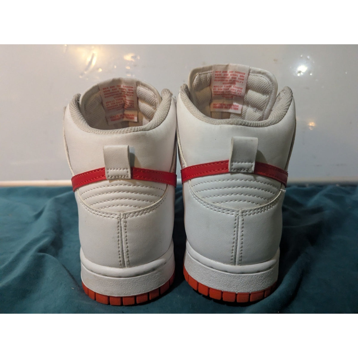 Nike Dunk High White Picante Red Size 8.5 DV0828-100