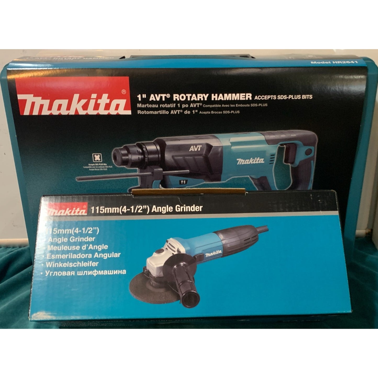 Makita HR2641X1 1" Rotary Hammer Angle Grinder Set