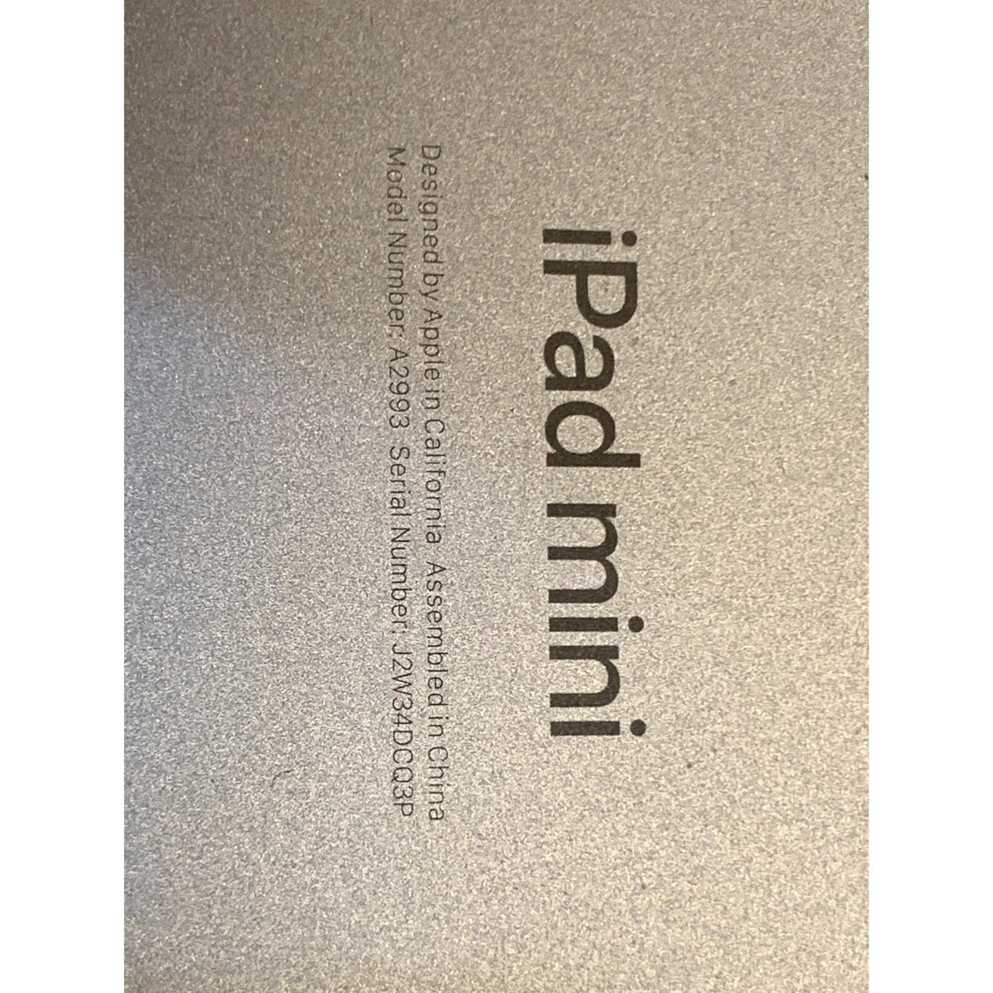 Apple iPad mini (A17 Pro) 128GB Space Gray MXN63LL/A Model A2993