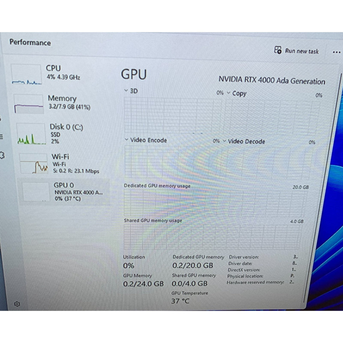 PNY NVIDIA RTX 4000 ADA Generation 20GB GDDR6 Graphics Card (OPENED)