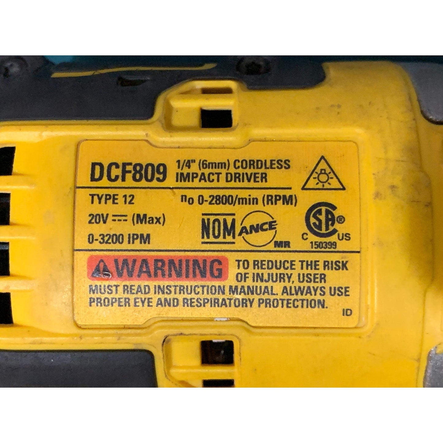 Dewalt DCF809B 1/4" 20V 20 Volt Max Atomic Compact Brushless Impact Driver