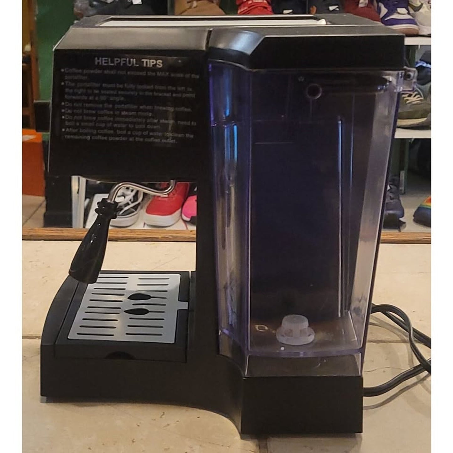 Gevi Espresso Machine GECMD627BK-U Cappuccino Coffee Maker 15 Bar, Milk Frother