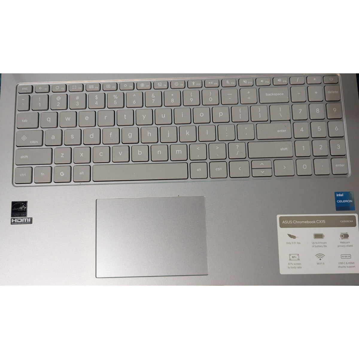 Asus Chromebook CX1 CX1505CKA Intel Celeron N3350 128SSD 8Ram