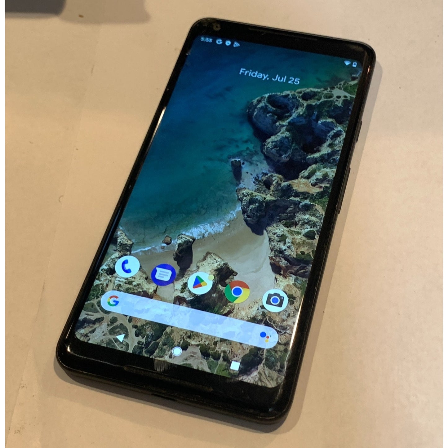 Google Pixel 2 XL - 64 GB - Black (Unlocked) [CRACKED GLASS!!]