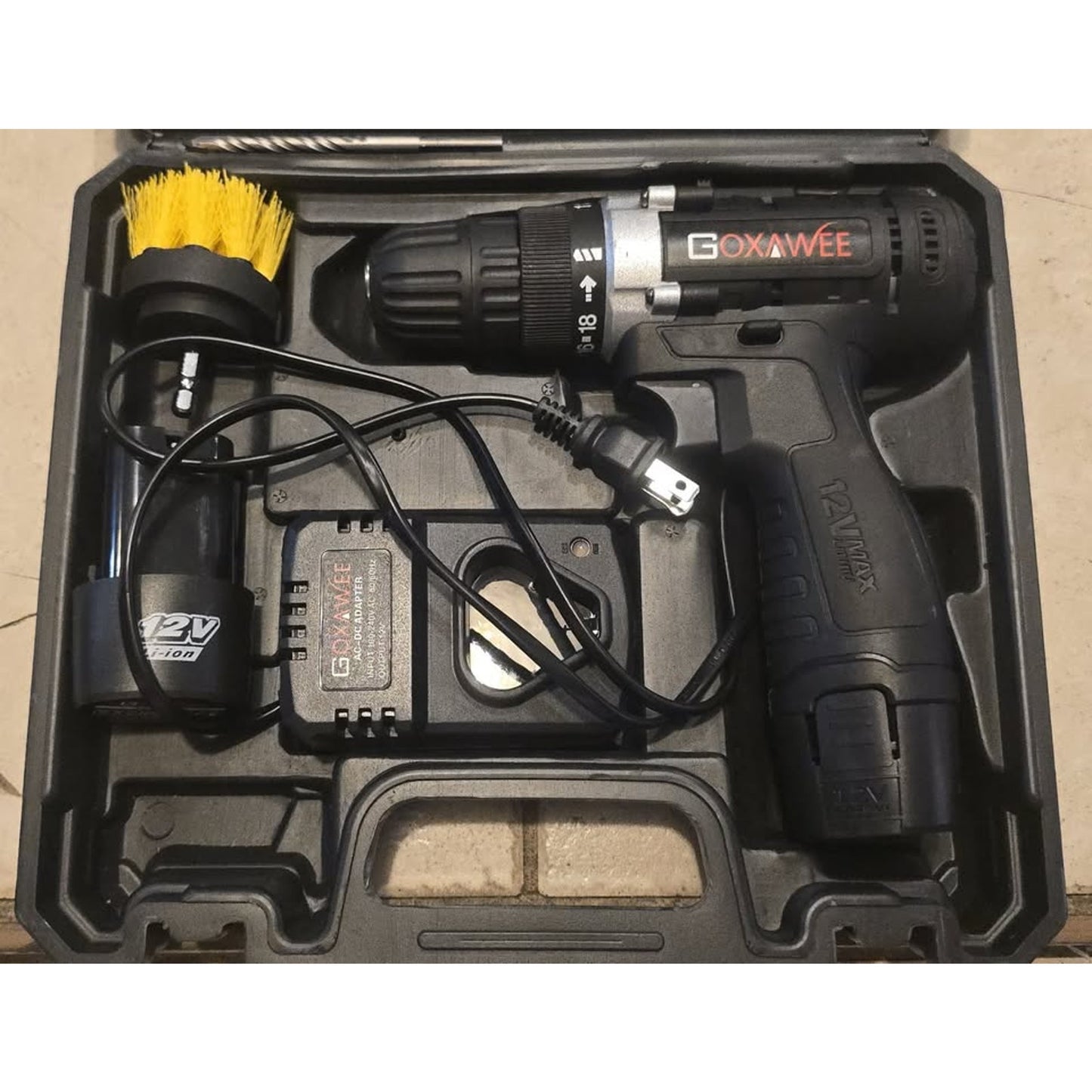 Goxawee 12V Cordless Drill w/ Bits / G5050 /