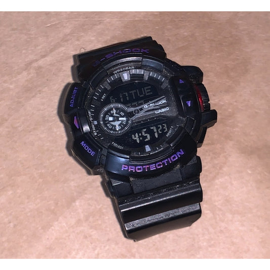 Casio Men's G-Shock Black Red Super Illuminator Analog Digital Watch GA400HR-1A