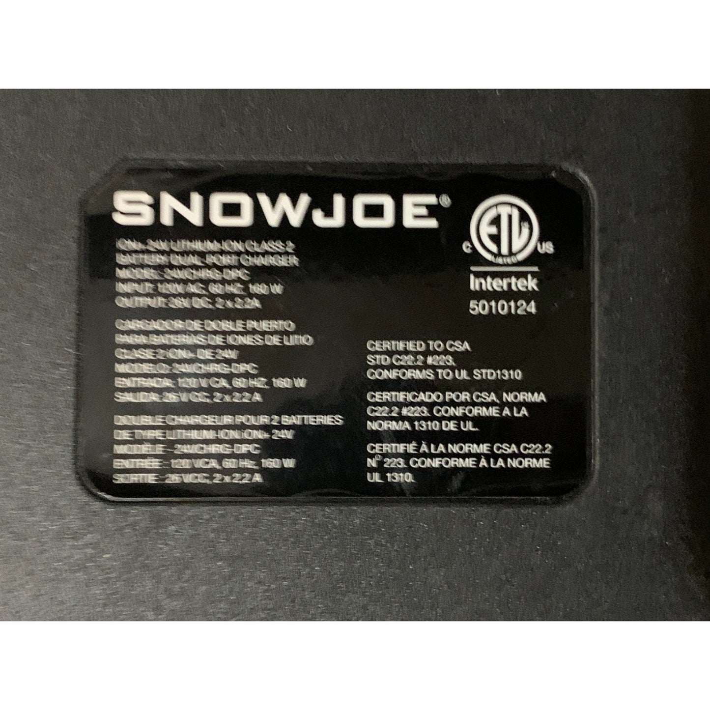 Snow + Sun Joe 24V Bundle W/ (2) 2.0-Ah Batts and Dual Quick Charger