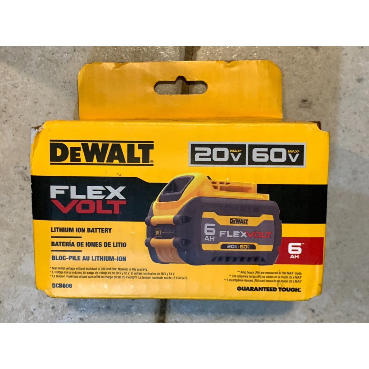 DEWALT DCB606 FLEXVOLT 20V/60V MAX 6.0Ah Lithium-Ion Battery 2026