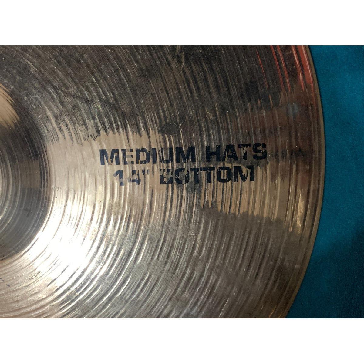 Paiste Alpha 14" Medium Hats Bottom Cymbal USED Hihat Hi Hat drum piece part