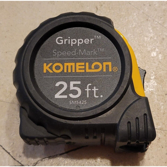 (1) NEW Komelon Gripper Speed Mark 25ft Tape Measure SM5425