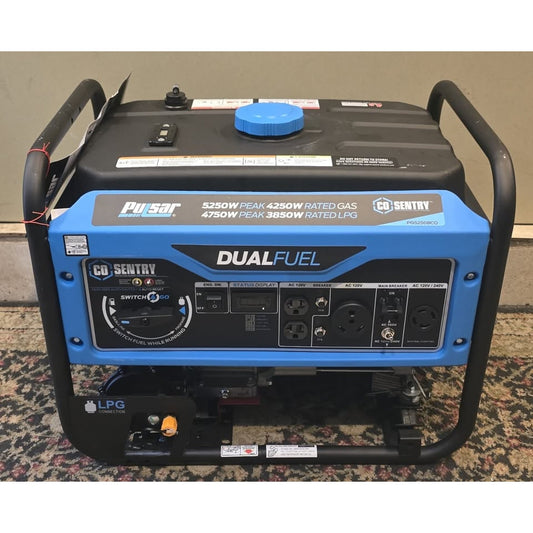 Pulsar 5,250W Dual Fuel Portable Generator w/ CO Sentry / PG525BCO /