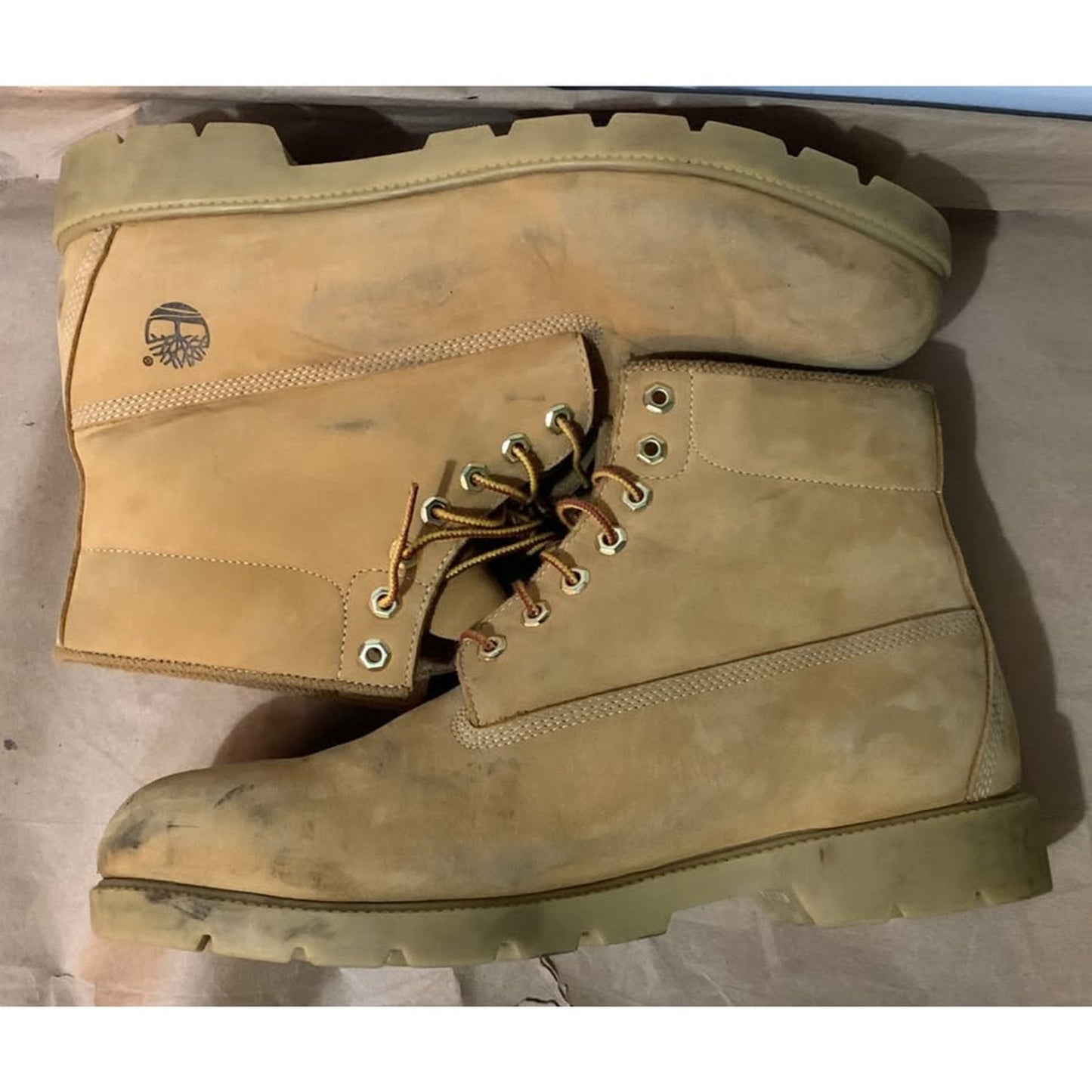 Mens Timberland 6-Inch Basic Wheat Waterproof Boot Size 15