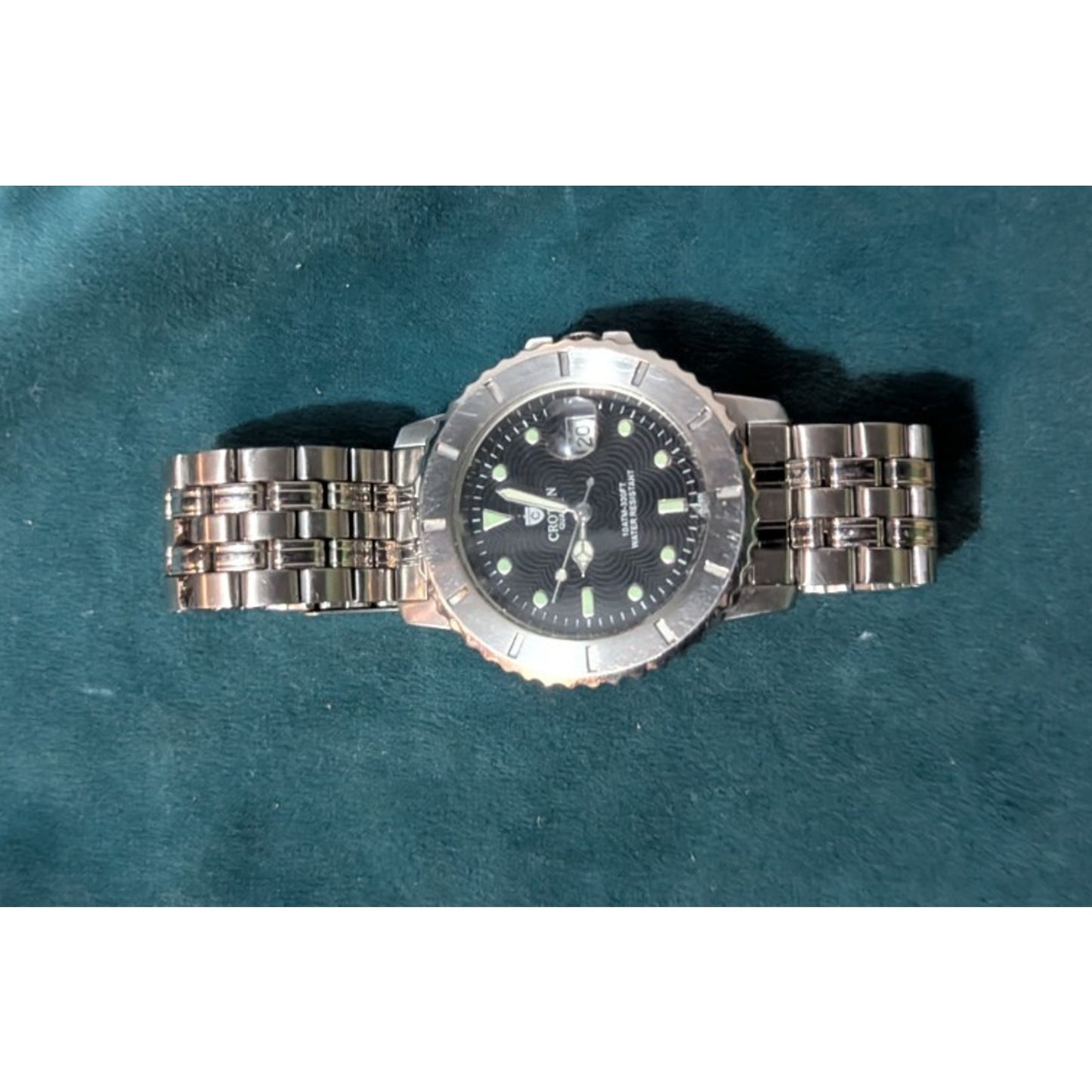 Fossil Blue AM-4031 Men's Stainless Steel Diver Quartz Watch