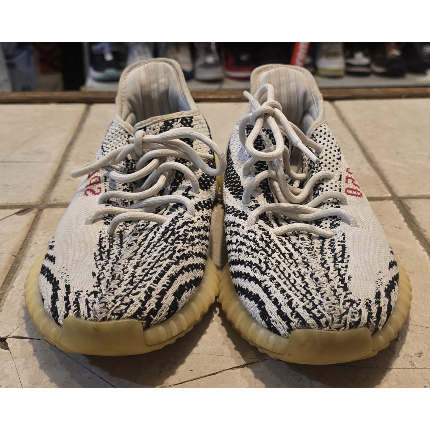 Adidas Yeezy Boost 350 V2 Zebra Gray Shoes / APE 779001 / 9M /