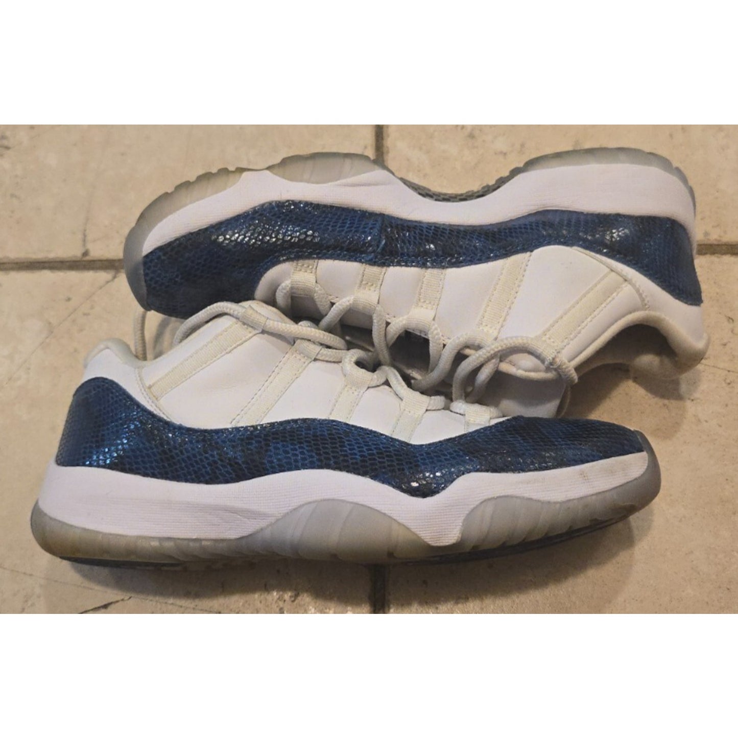 Nike Air Jordan 11 Retro Low Snakeskin Navy Mens 12 CD6846-102 Sneakers 2019