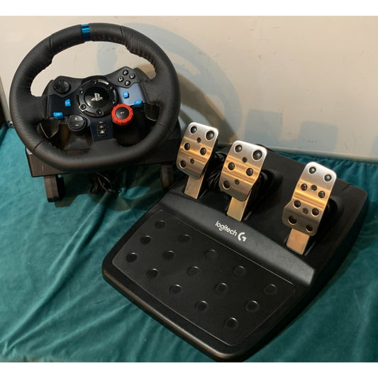 Logitech G29 Racing Steering Wheel with Pedals and Shifter Set for PS4/PS5/PC