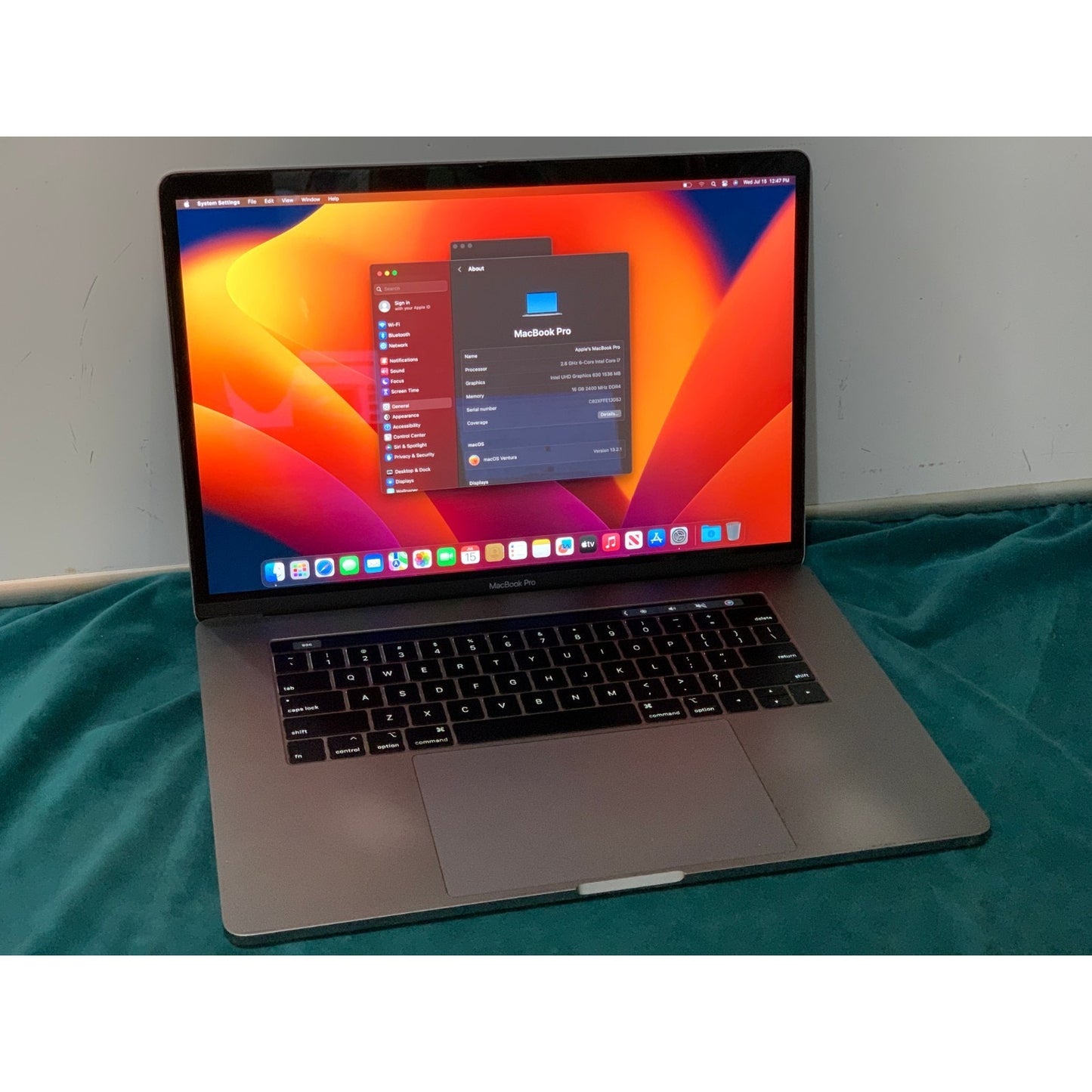 2018 Apple MacBook Pro 15" i7 2.8GHz 16GB RAM 512GB SSD Silver A1990