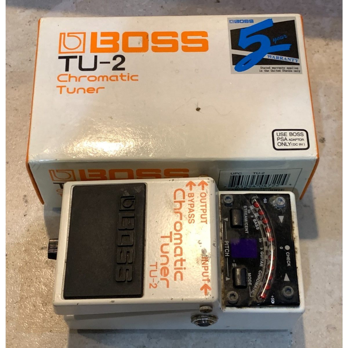 BOSS TU-2 Chromatic Tuner Guitar Bass Effects Pedal Made in Taiwan