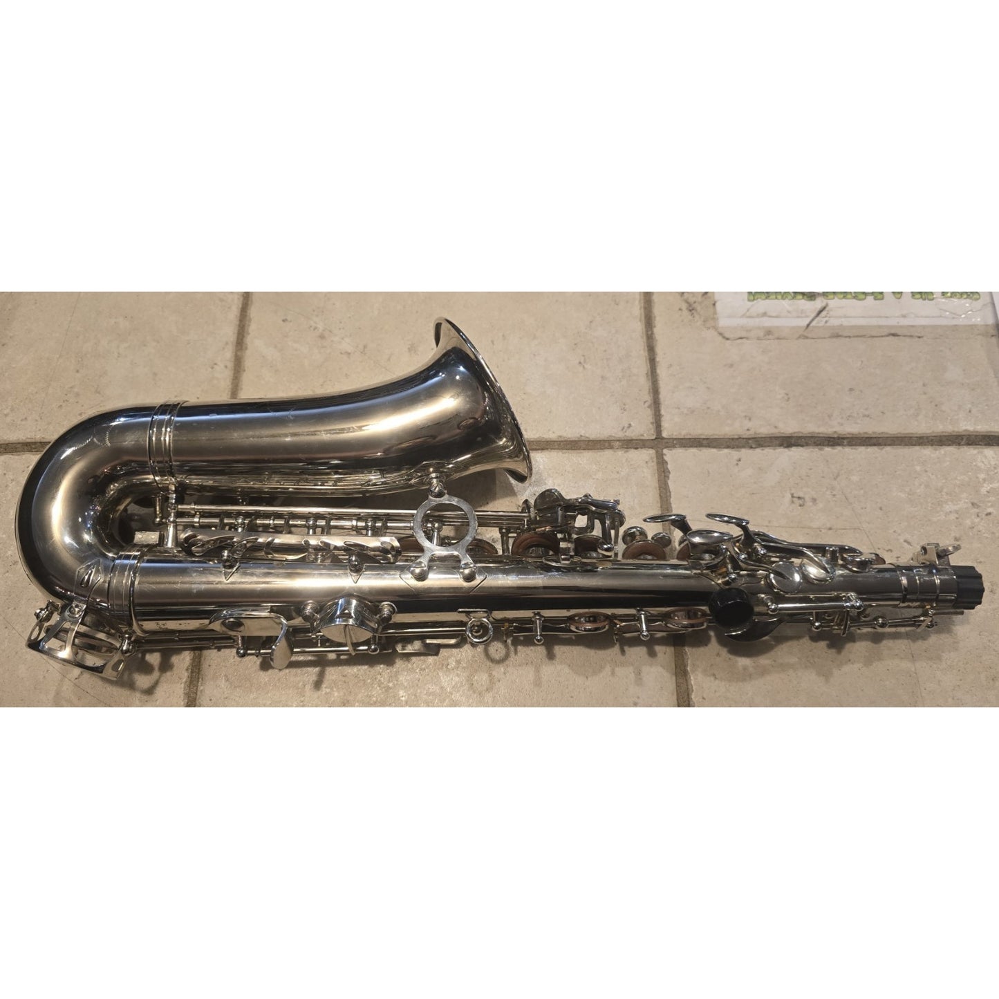 SC-9937 Curved Neck Soprano Saxophone B Flat Silver Plated Sax With Mouthpiece