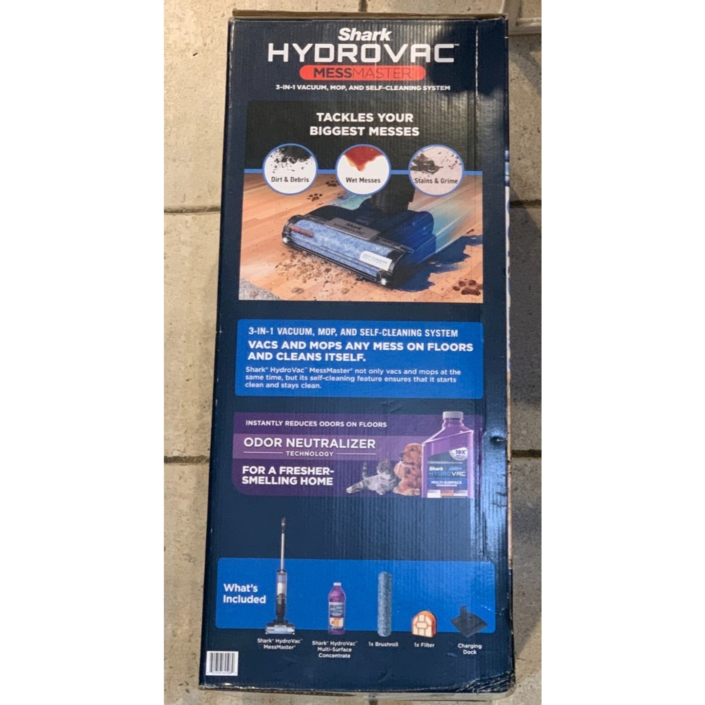 Shark HydroVac MessMaster Wet Dry Vacuum Cleaner, Cordless, 3-in-1 Vacuum Mop