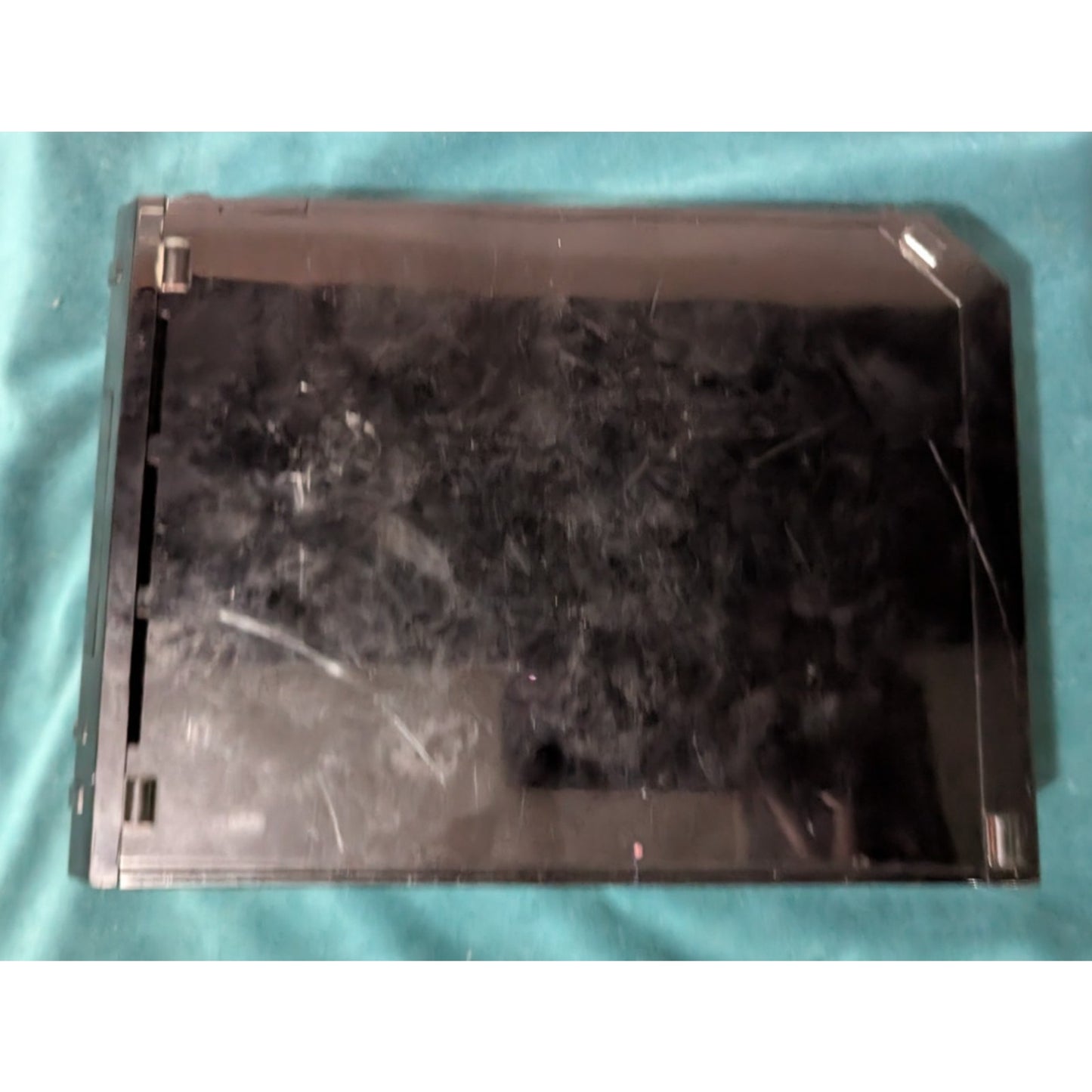 Nintendo Wii Black Video Game Console with Wires and Controller.