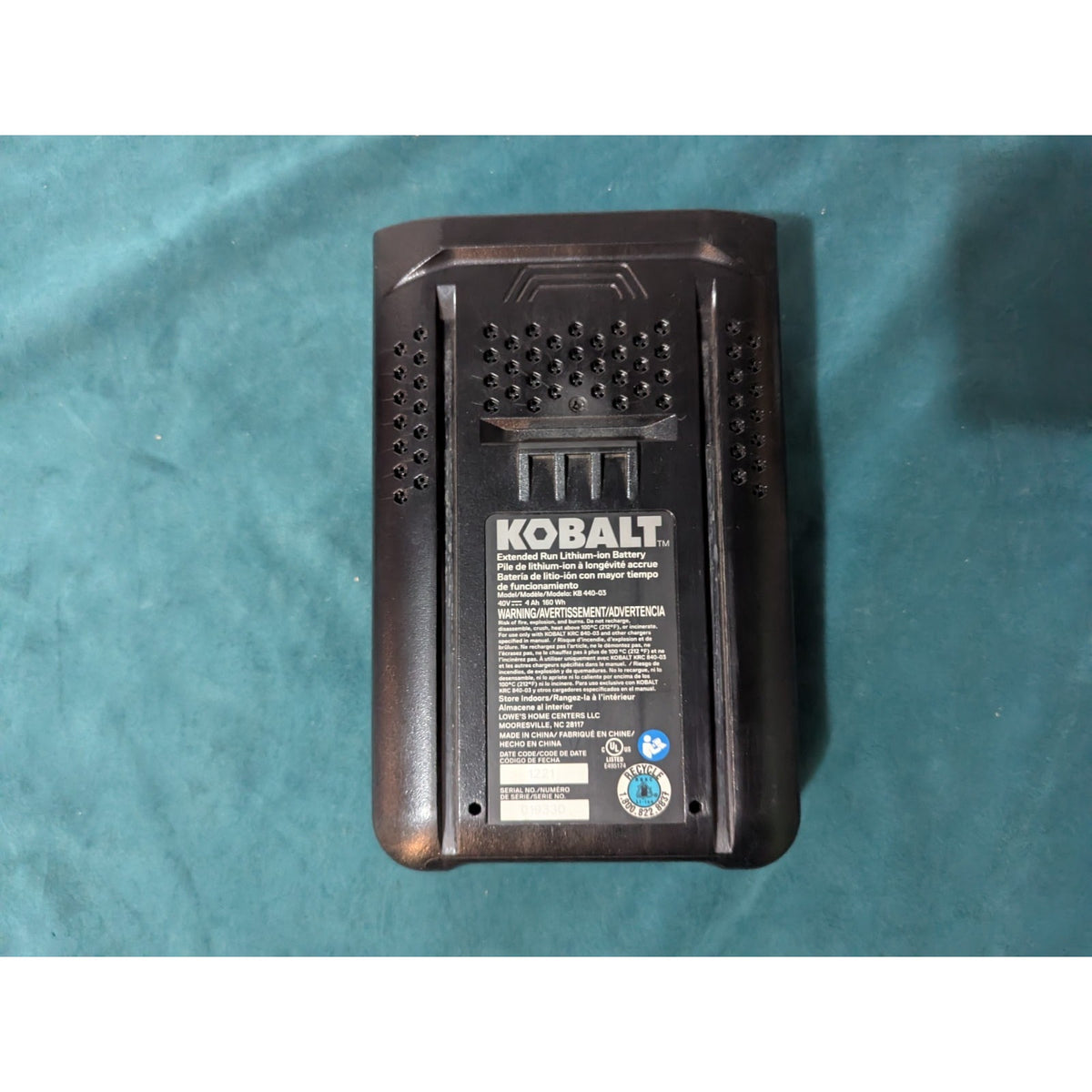 Kobalt 40V 4.0Ah Litium-Ion Battery 3809904