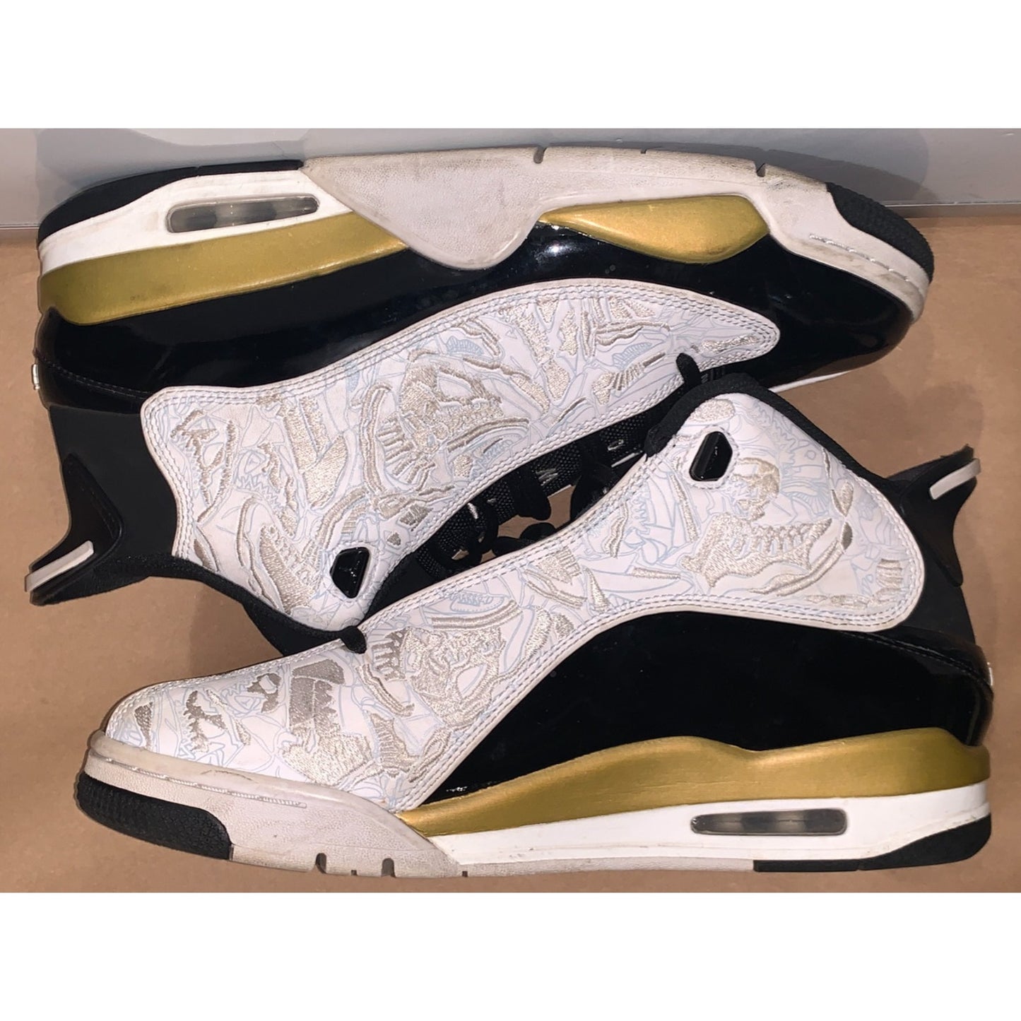 Nike Air Jordan Dub Zero Men Size 10 311046-005 Metallic Gold Basketball Shoes