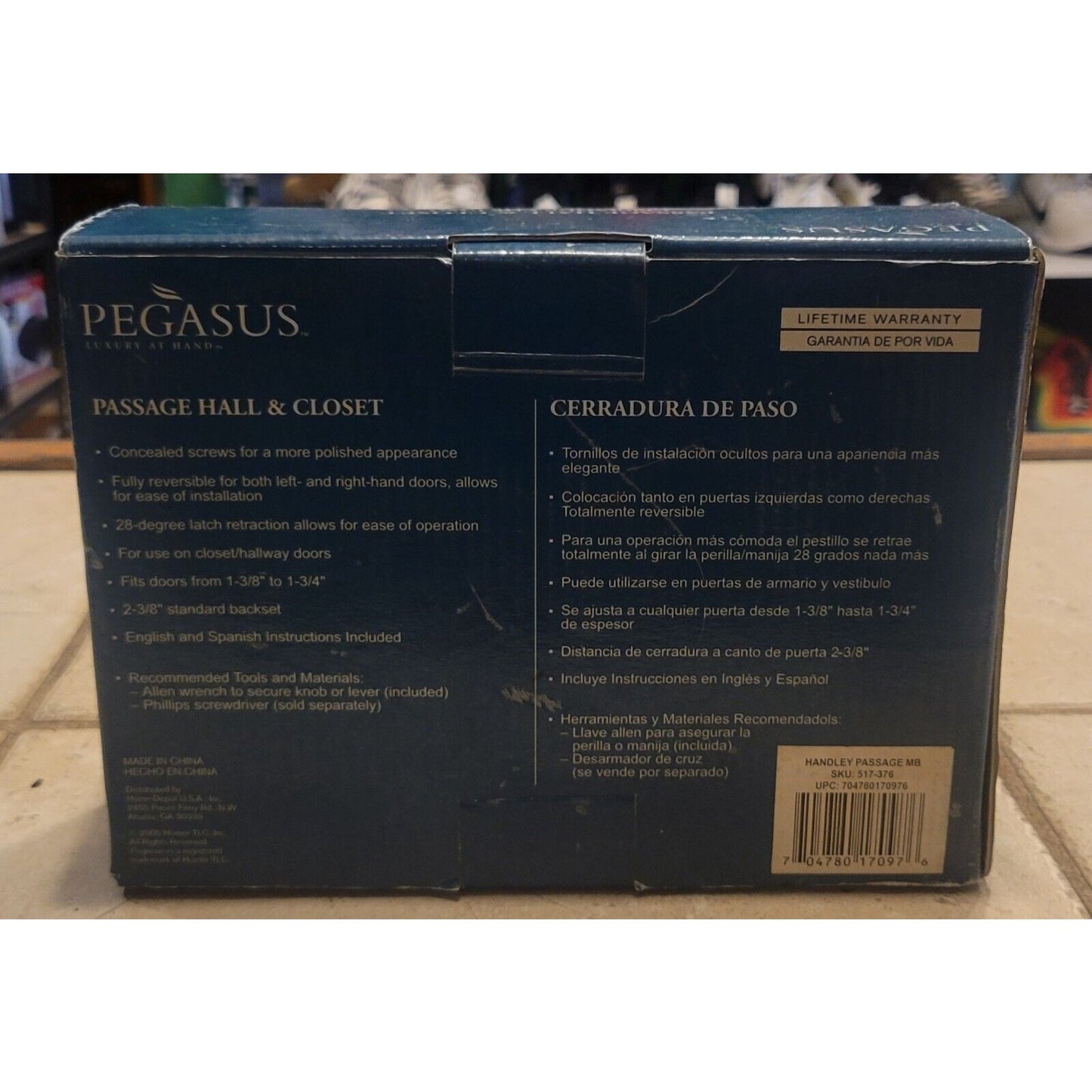 NEW Pegasus Passage Hall Closet Door Handle Set Matte Bronze Finish Solid Brass