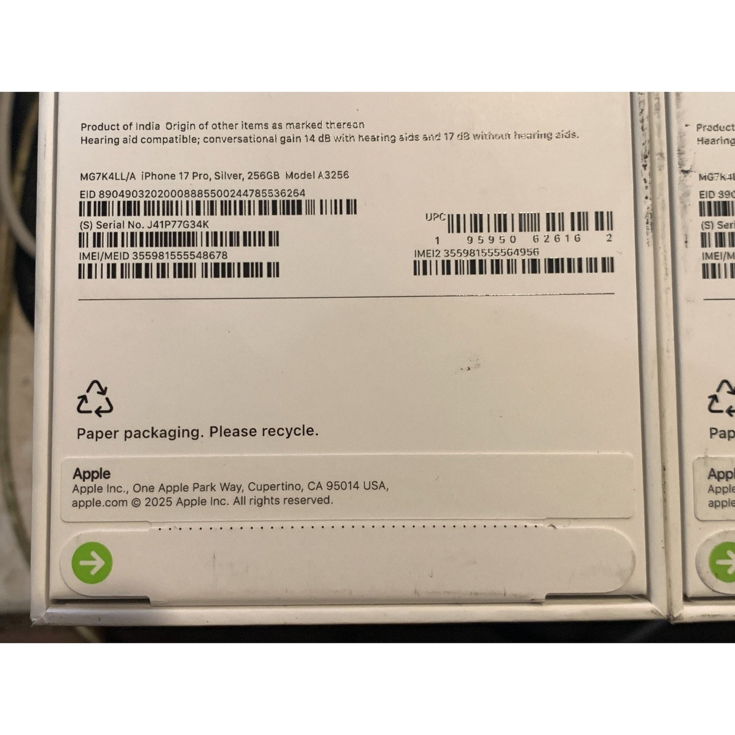 Apple iPhone 17 Pro 256 GB Silver Unlocked