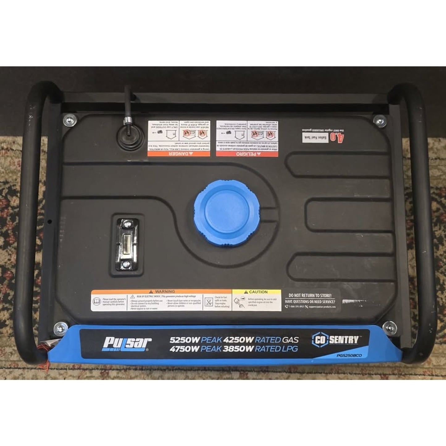Pulsar 5250W Dual Fuel Portable Generator w/ CO Sentry / PG5250BCO /