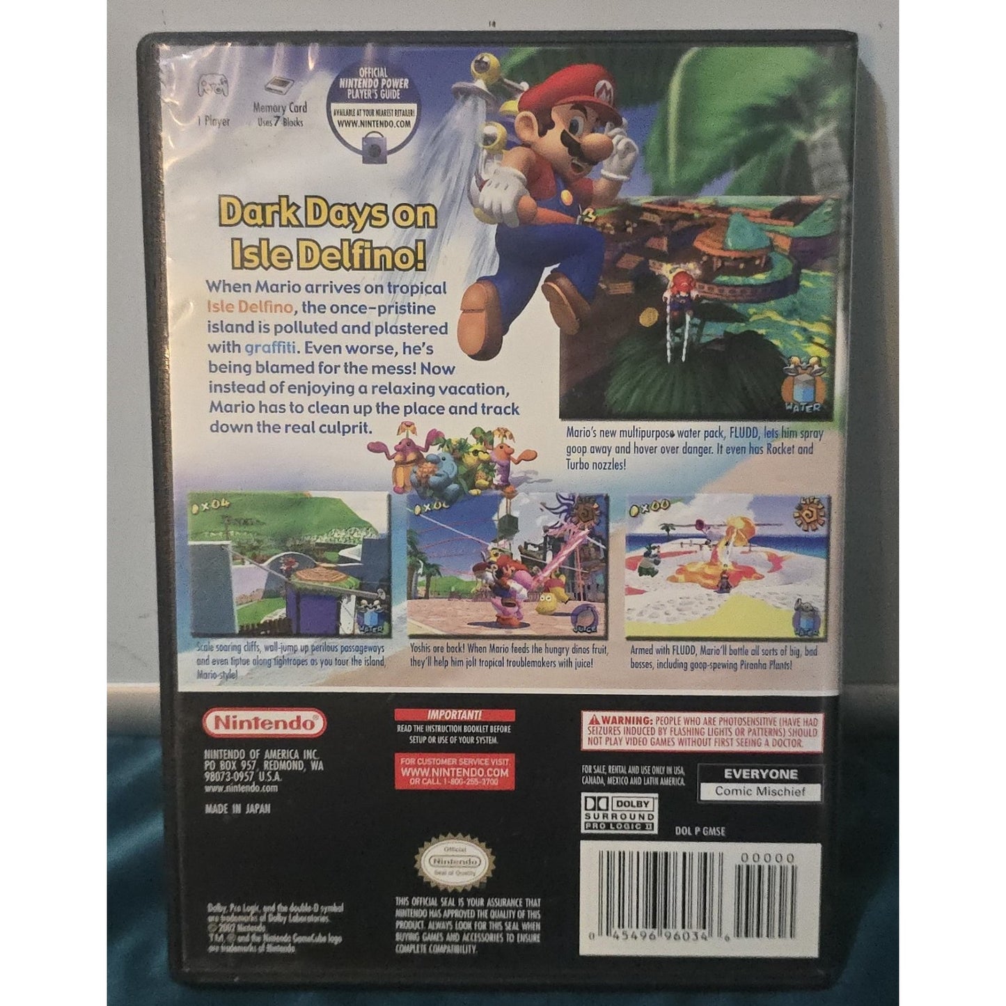 Super Mario Sunshine (GameCube, 2006) tested
