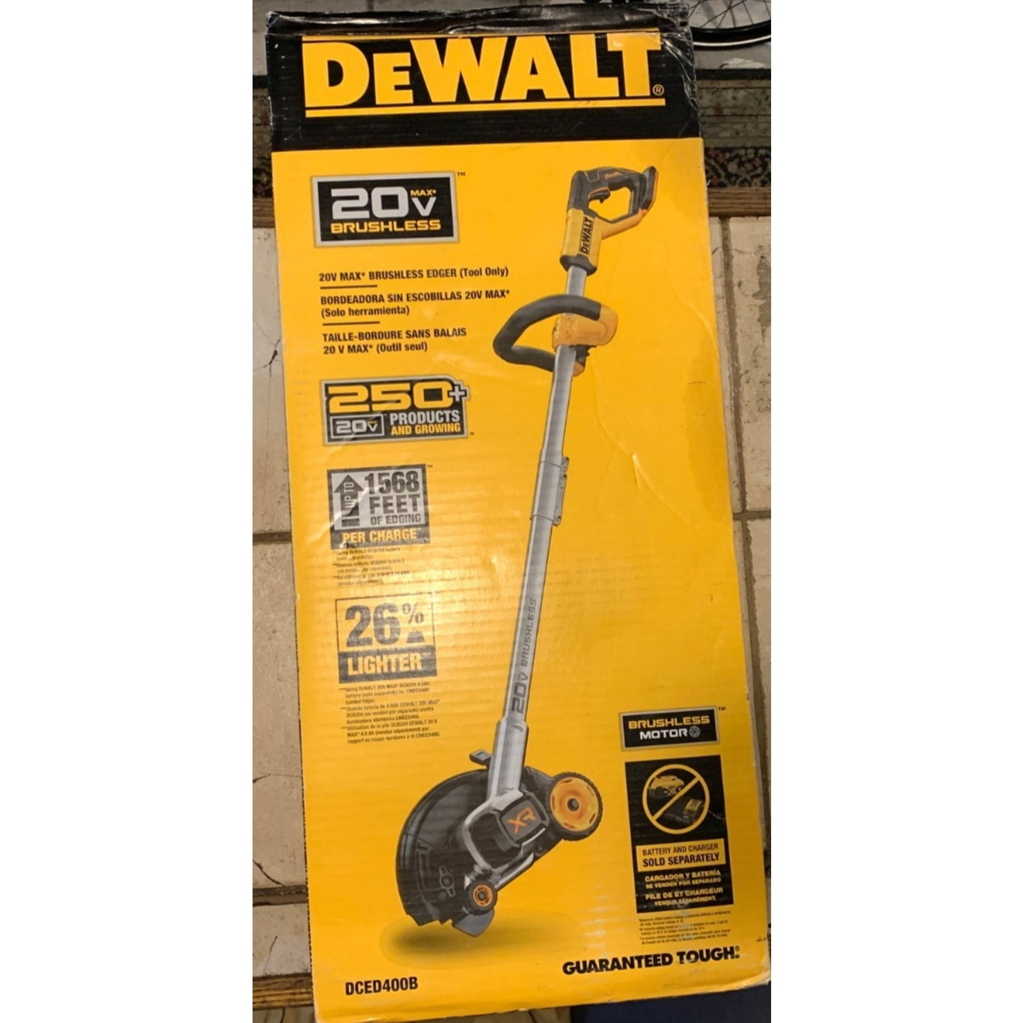 DEWALT 20V MAX Cordless Lawn Edger - 7.5" Cut Width, 2" Depth, DCED400B
