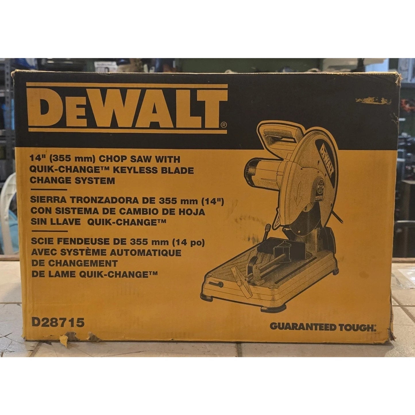 DeWALT D28715 14" Chop Saw with QUIK-CHANGE(TM) Keyless Blade