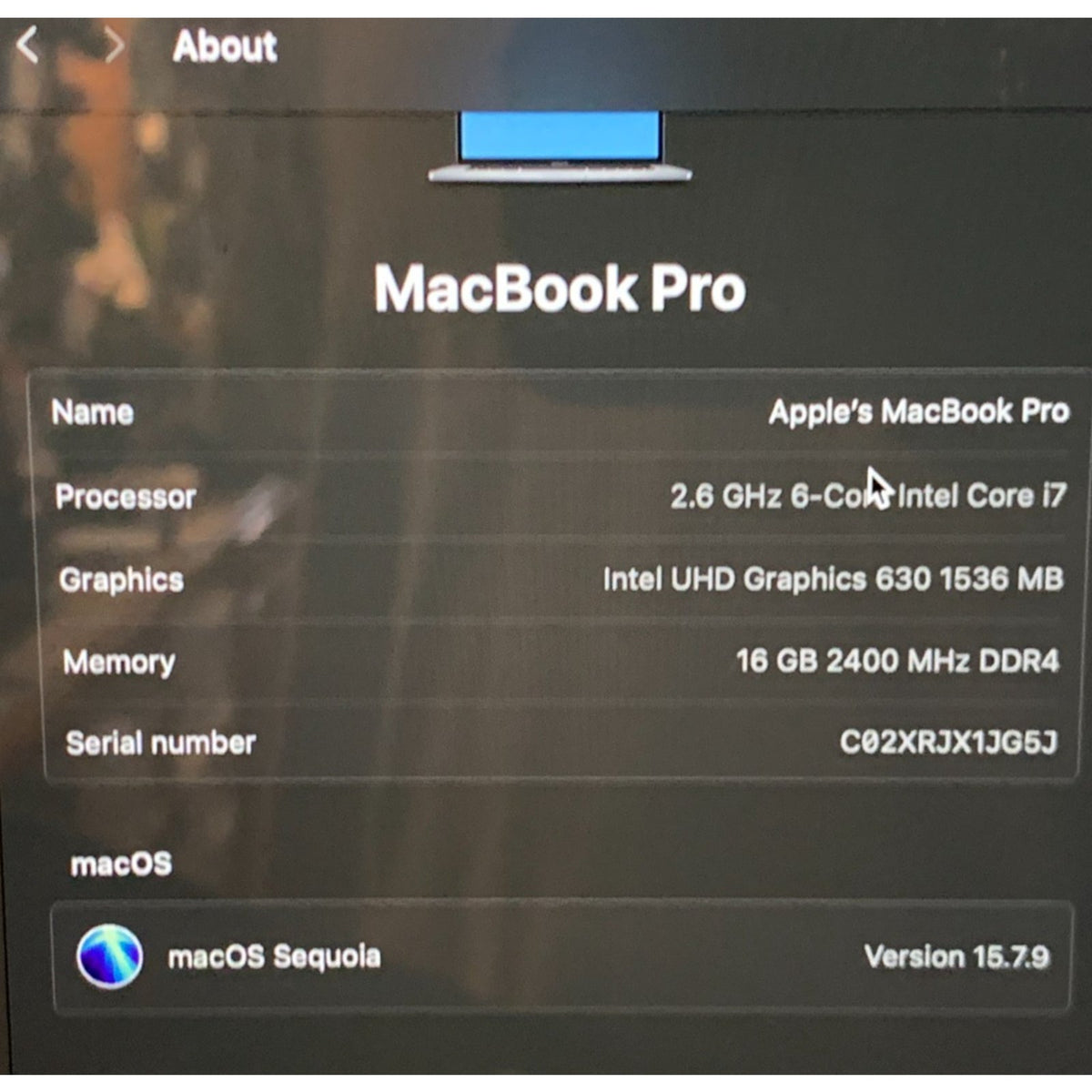 2018 Apple MacBook Pro 15" i7 2.8GHz 16GB RAM 512GB SSD Silver A1990