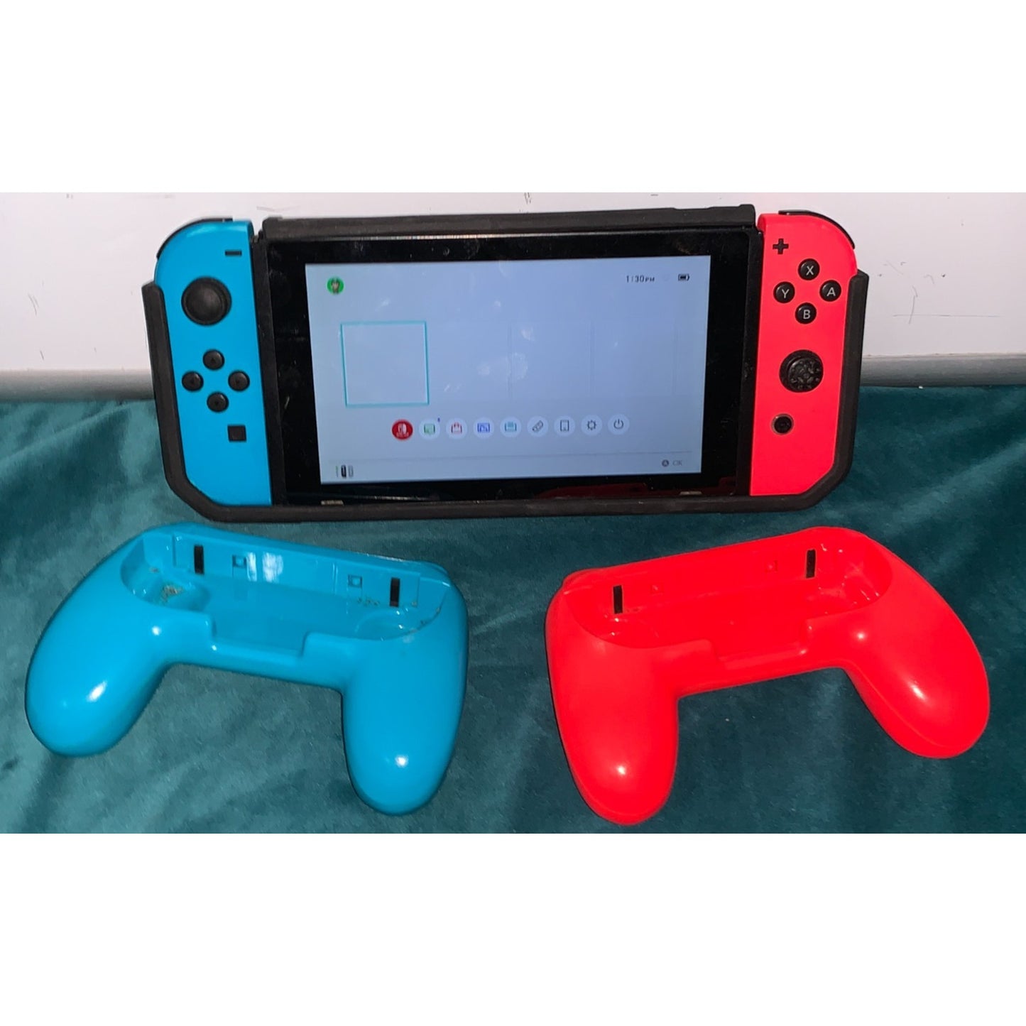 Nintendo Switch (HAC-001-01) With Red / Blue Joycon & Dock