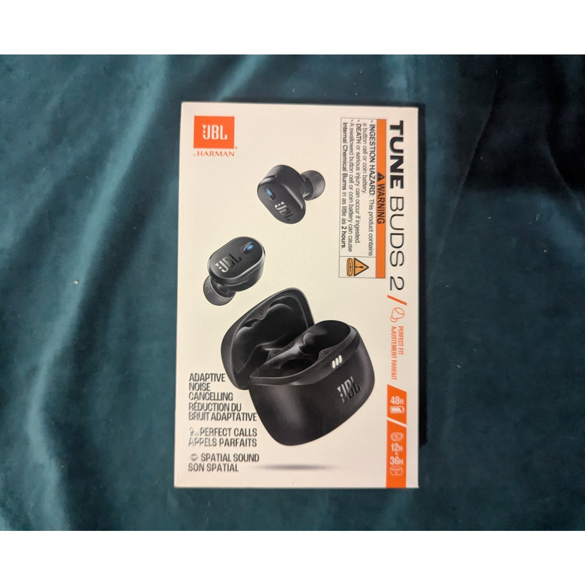 JBL Tune Buds 2 True Wireless Cancelling Headphones - Black
