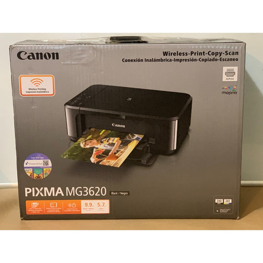 Canon Black Pixma MG3620 Wireless All-in-One Color Inkjet Printer
