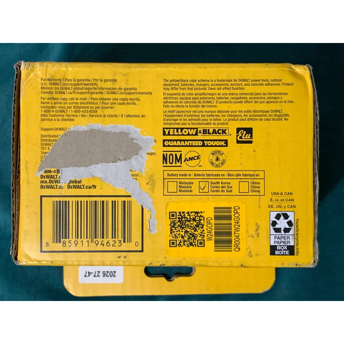 DeWALT 20V/60V FLEXVOLT Lithium-Ion 12Ah Battery Pack DCB6112