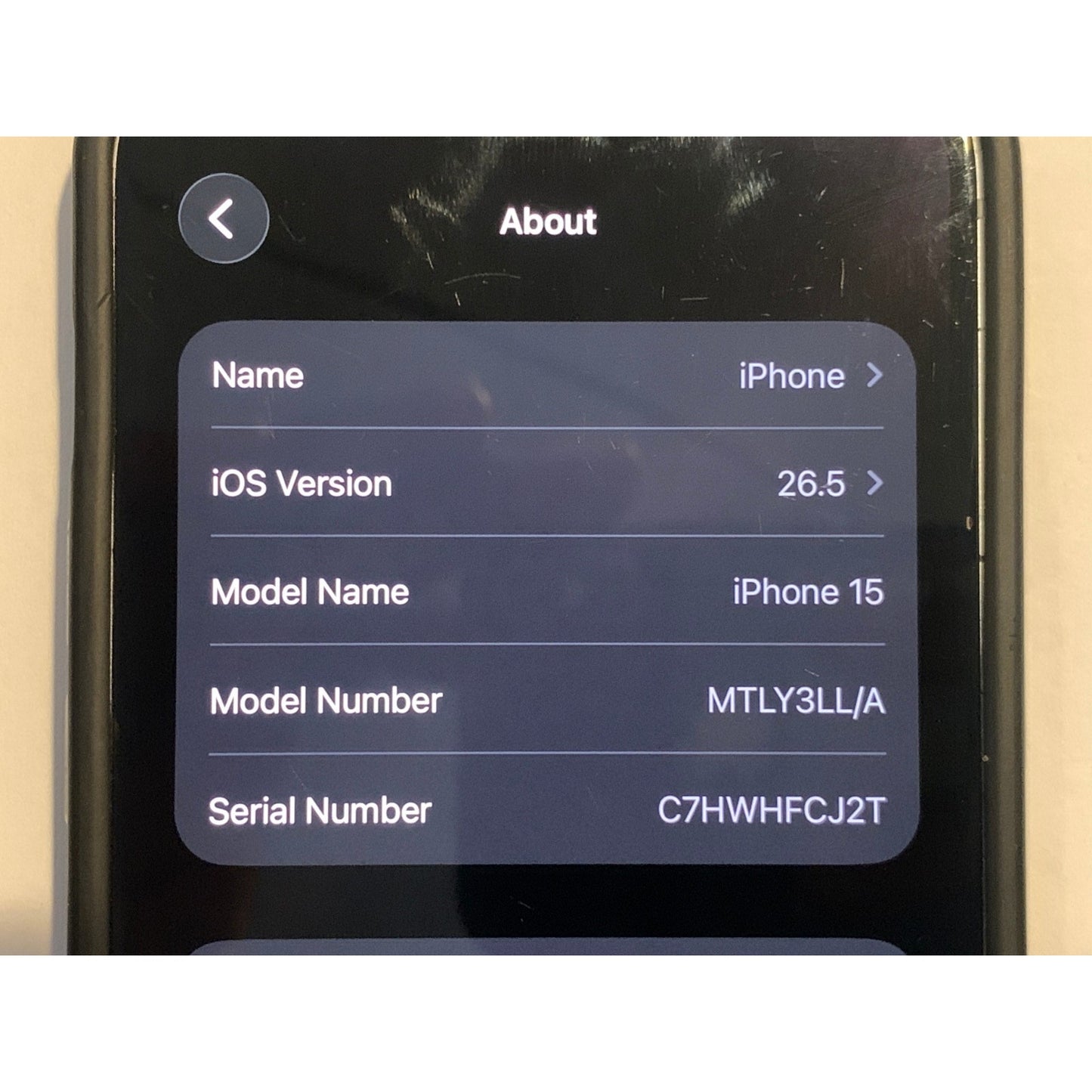 Apple iPhone 15 A2846 Unlocked 128GB White
