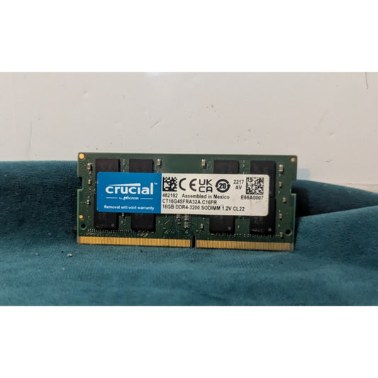 Crucial 16GB DDR4 CL22 SODIMM Laptop RAM
