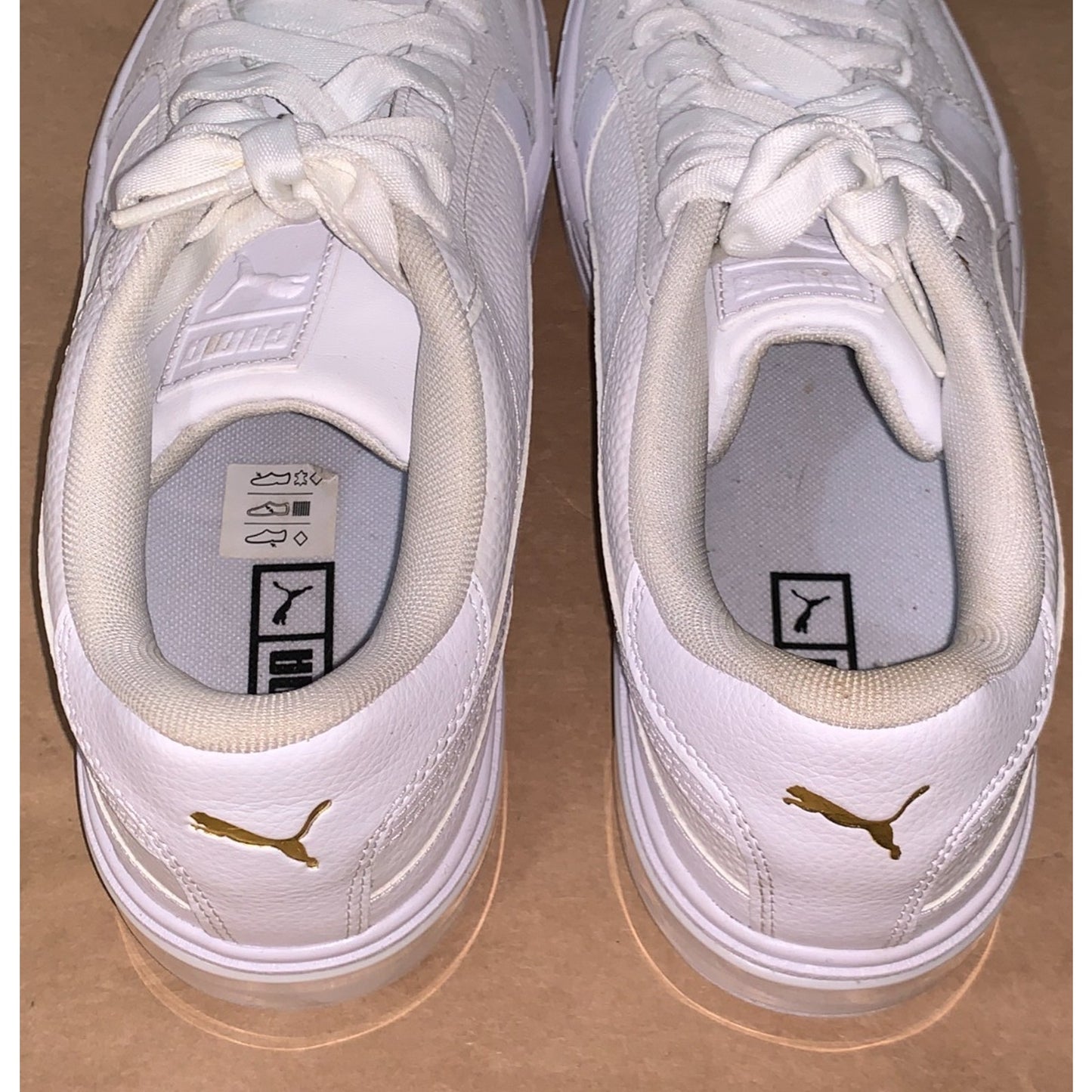 Puma Womens Cali Star 380176-01 White Casual Shoes Sneakers Leather Size 10