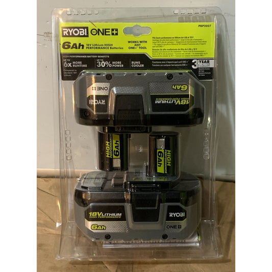 RYOBI ONE+ HP 18V HIGH PERFORMANCE Lithium-Ion 6.0 Ah Battery (2-Pack) PBP2007