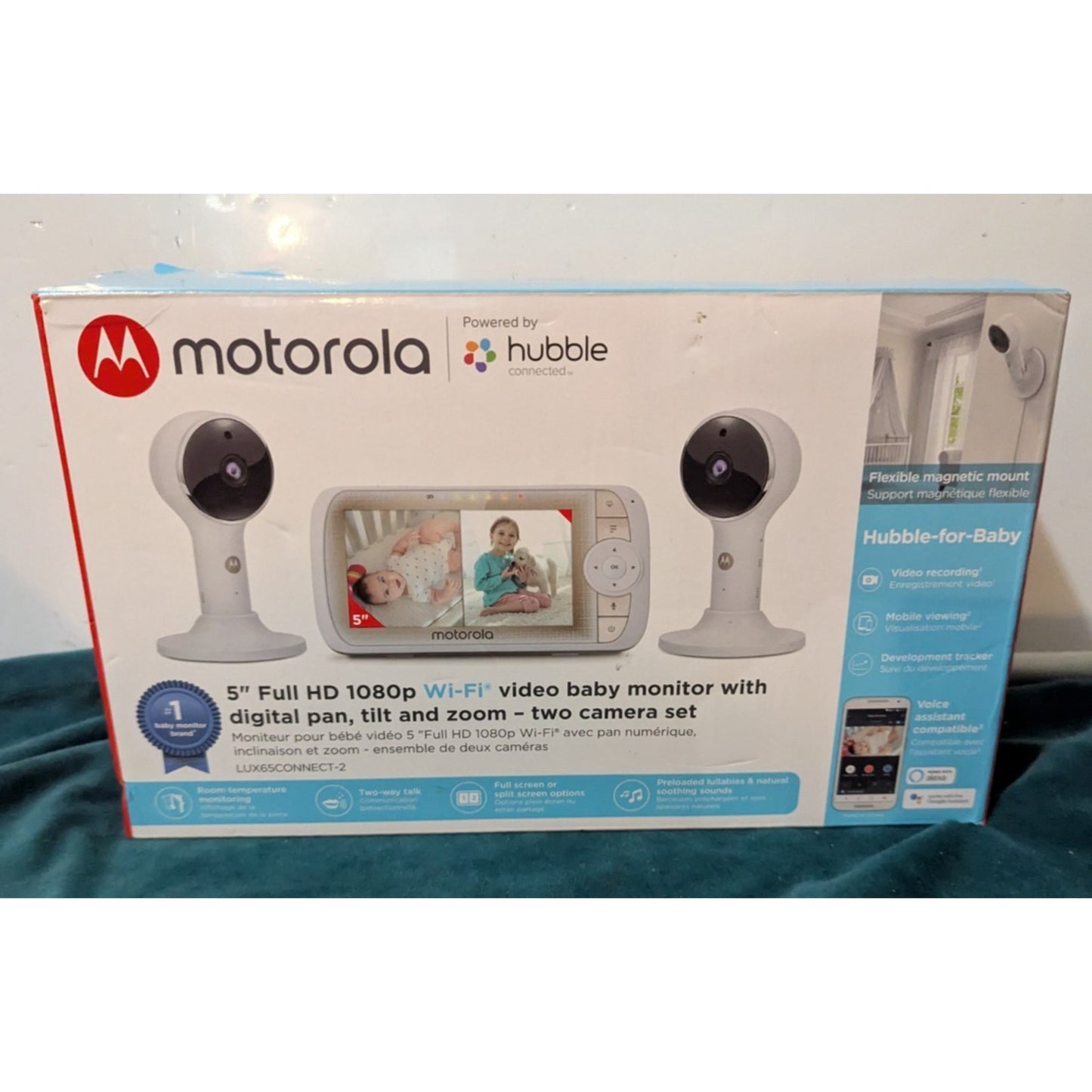 Motorola Hubble Connected Nursery Pal Skyview 5" HD Baby Monitor & Camera
