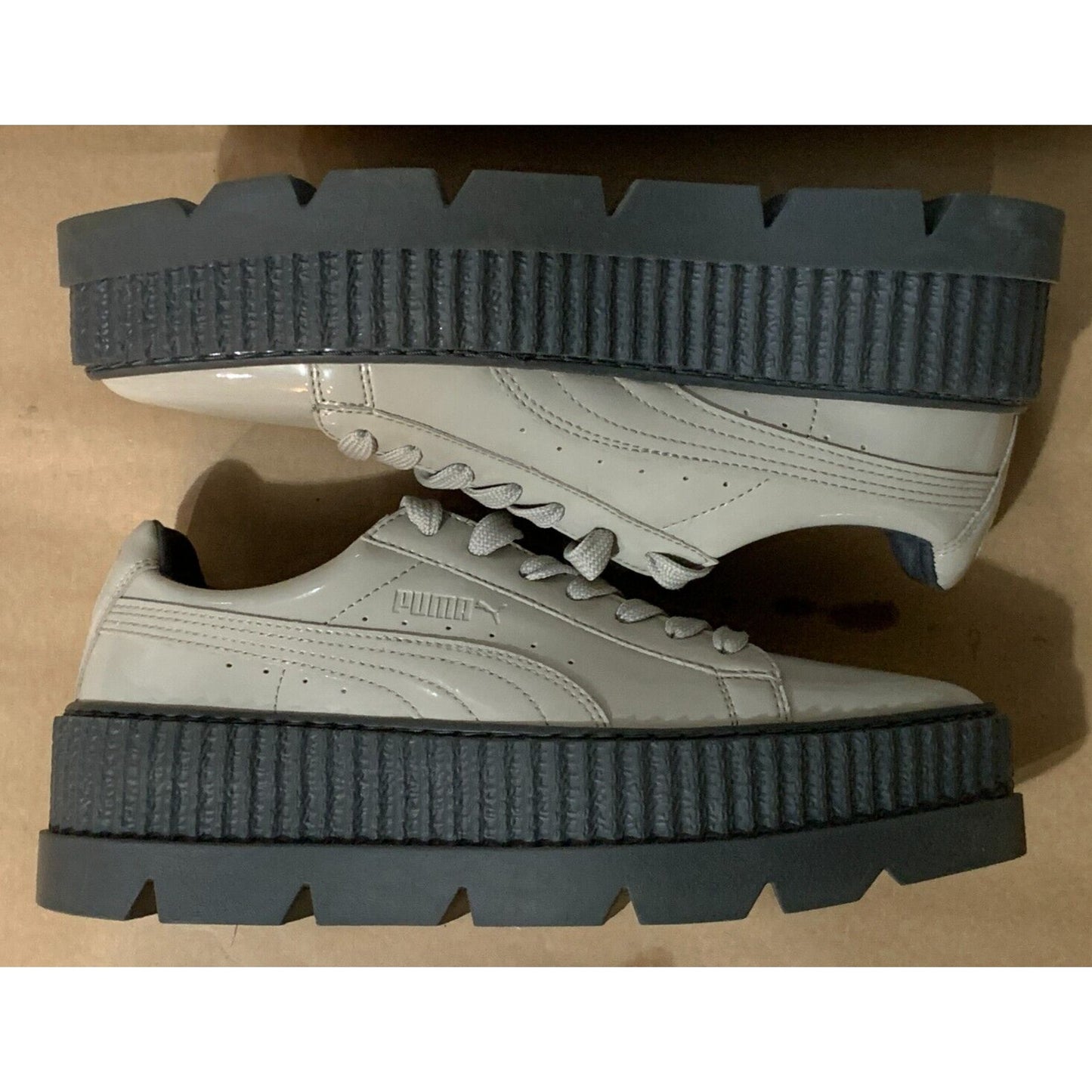 Puma Fenty by Rihanna Pointy Creeper Patent Dove 366270-02 Women's Size 6